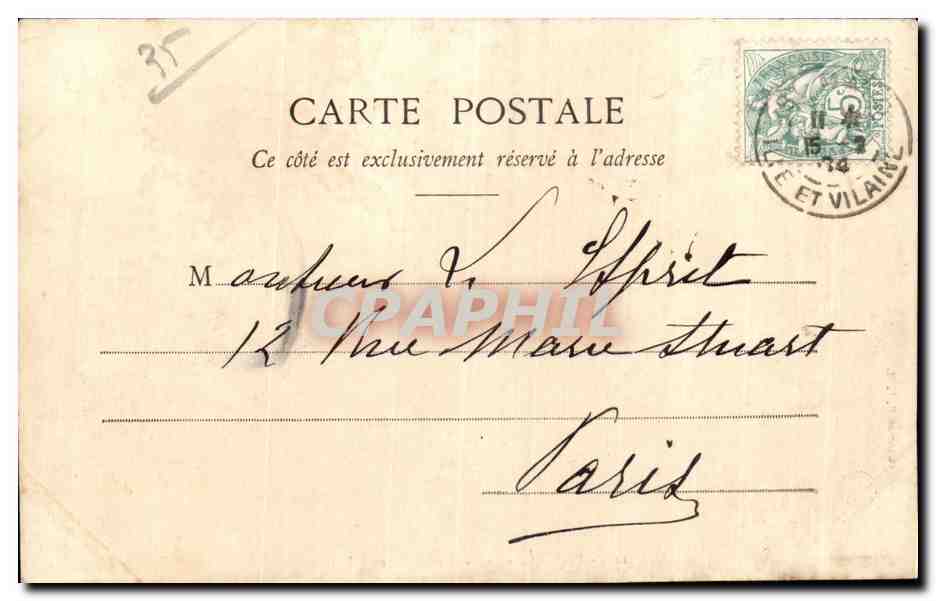 St-Malo - Le Petit Bé et le Fort Harbour - Collection H. L. M. n°127 — Achterkant