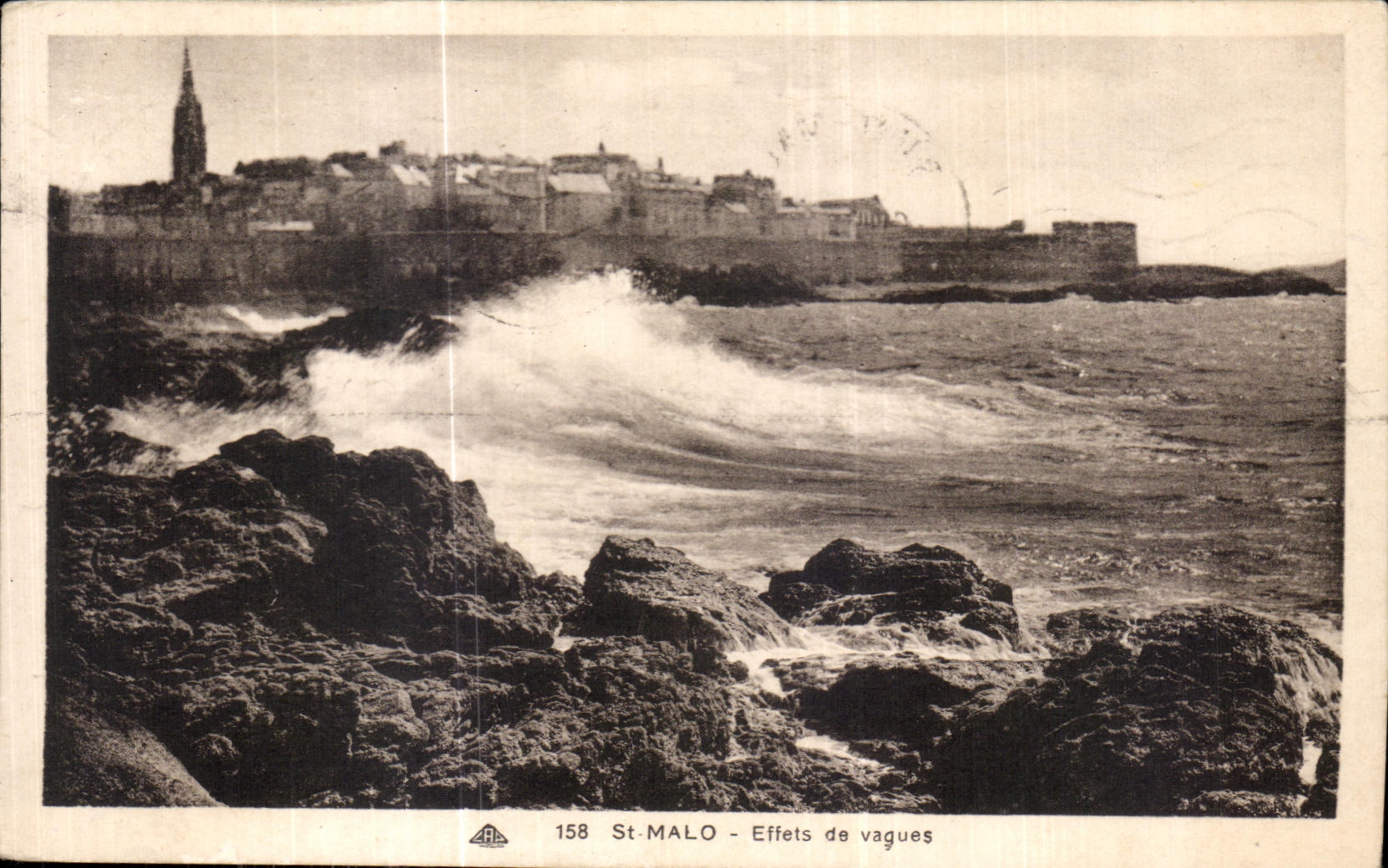 St-Malo — Effets de vagues — Éditeur 'St-Malo' n°158 - Anverso