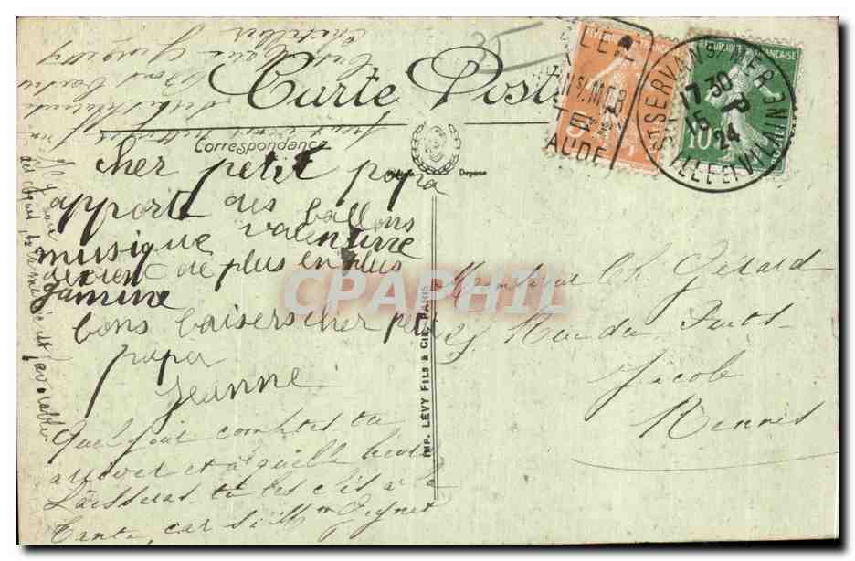 Saint-Malo — Les Remparts et la Tour Notre-Dame — LL. — N° 217 — Verso