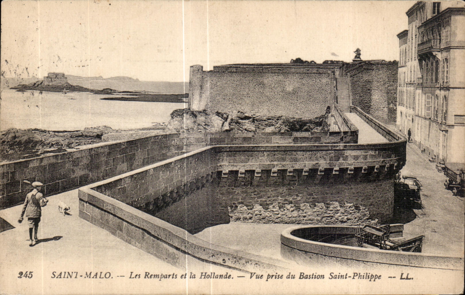 Saint-Malo — Die Mauern und die Hollande — Ansicht vom Bastion Saint-Philippe — LL. — n°245