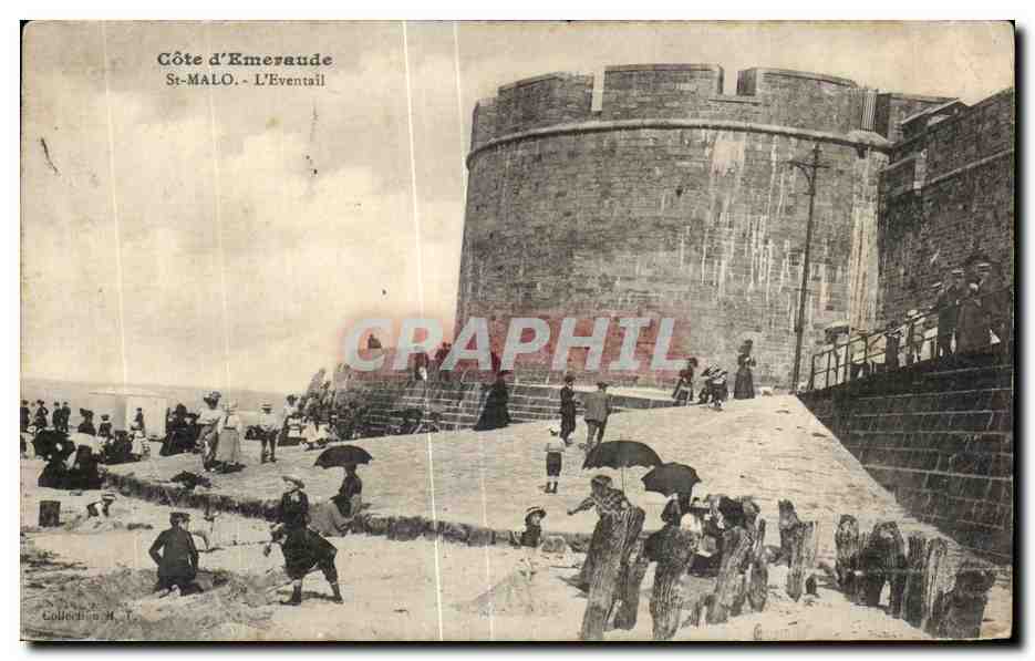 CPA Cote d Emeraude St Malo L Eventail