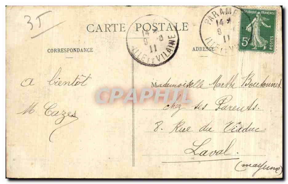 CPA Cote d Emeraude St Malo L Eventail — Reverso