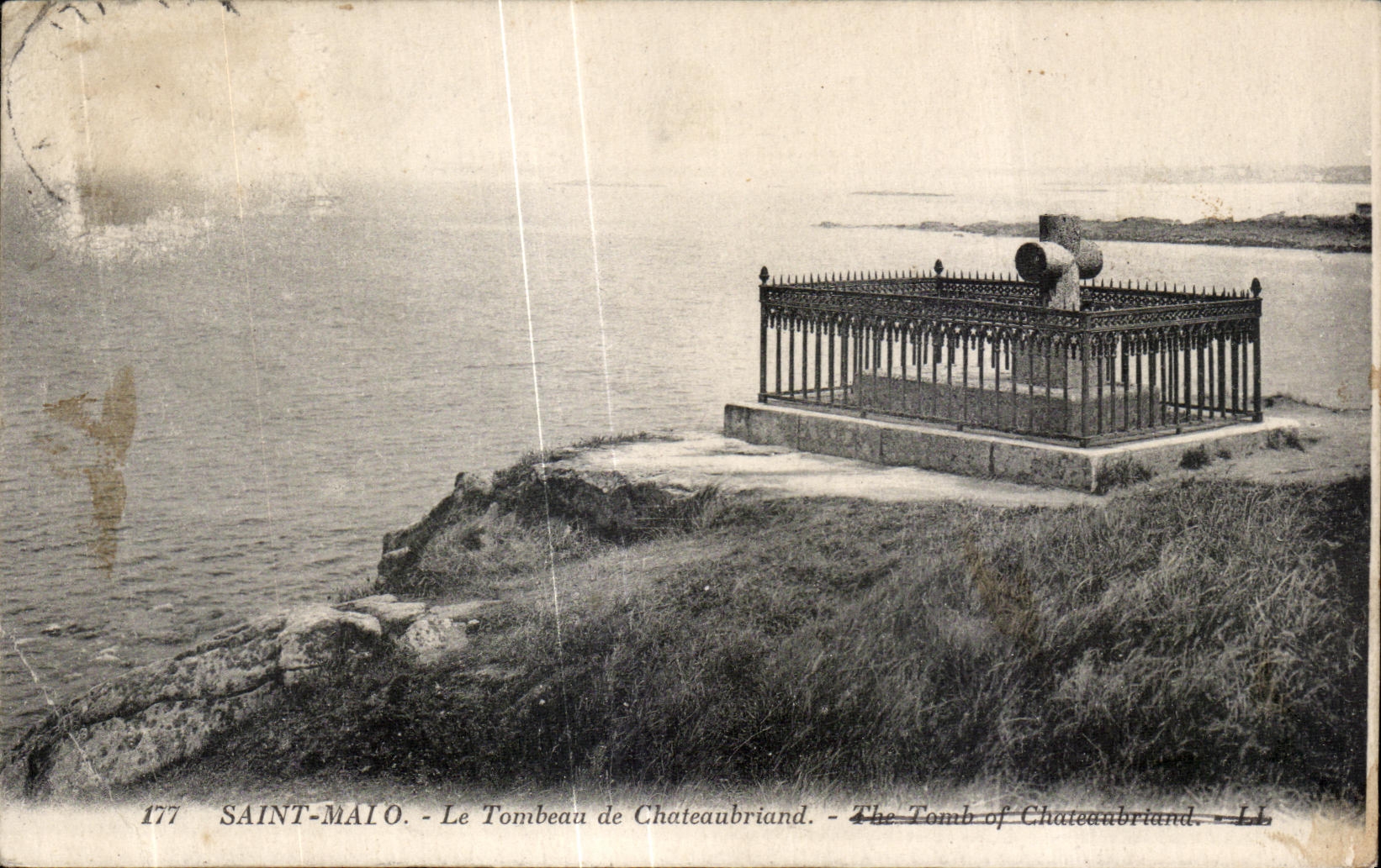 Saint-Malo - Le Tombeau de Chateaubriand - Éditeur LL, n° 177