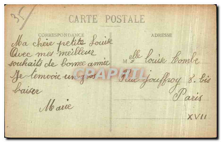 St-Malo - Côte d'Émeraude - Le Bé par gros temps - G. F. - n° 3396 — Rückseite