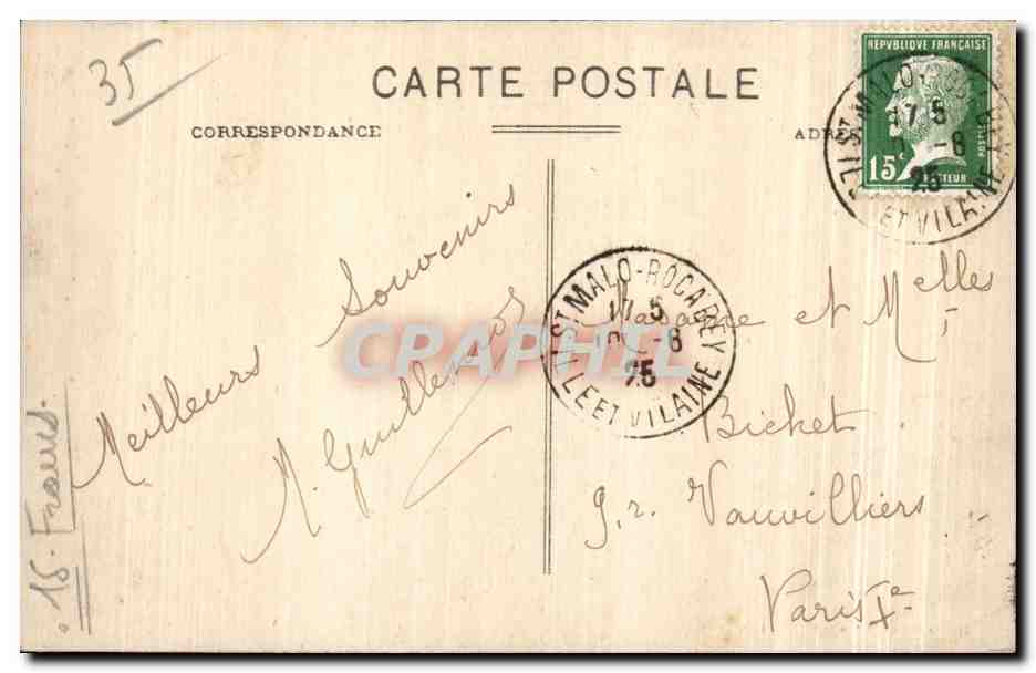 St-Malo - De Muren van Verdediging - Het Môle des Noires — G.F. n°3844 — Achterkant