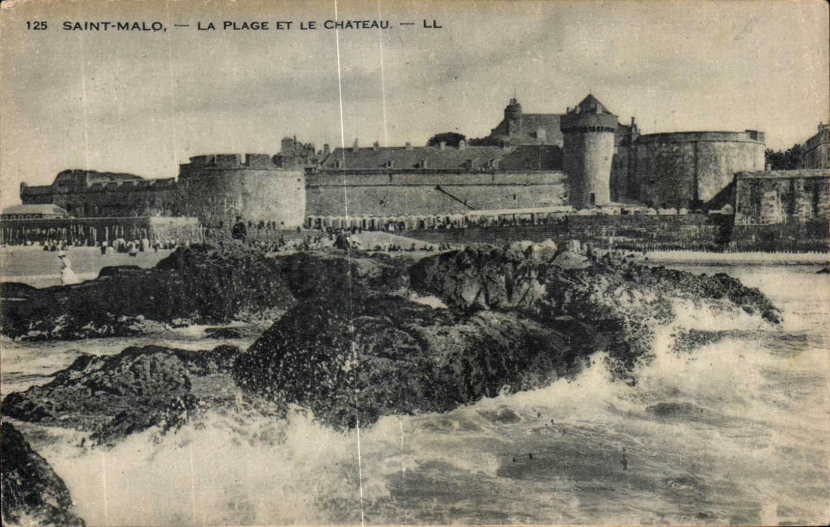 Saint-Malo — Die Strandpromenade und das Schloss — LL, n°125