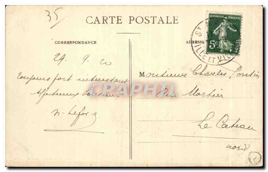 CPA Saint Malo Cote d Emeraude Emerald Vue prise du Casino Train  — Verso