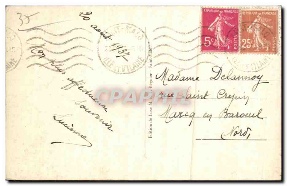 Saint-Malo — Vue générale et le Château — LL. — n° 317 — Reverso