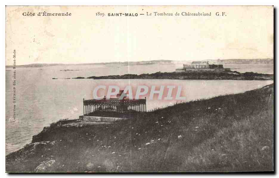 Saint-Malo — Il sepolcro di Châteaubriand — G.F. — Costa d'Emeraude