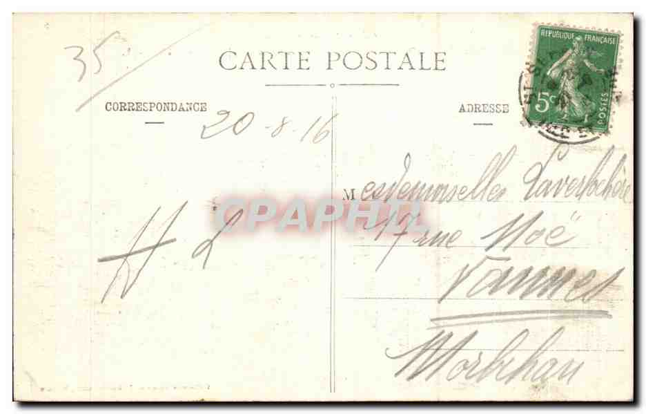 Saint Malo - Le Tombeau de Châteaubriand un jour de tempête - G. F. — Verso