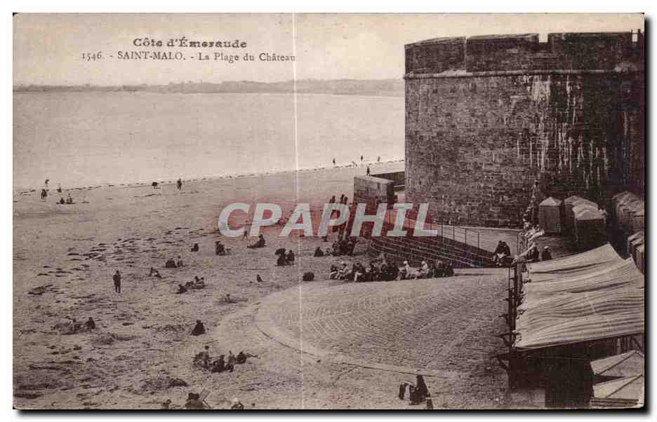 Saint-Malo - La Plage du Château — Côte d'Émeraude, editore Laurent, n°35