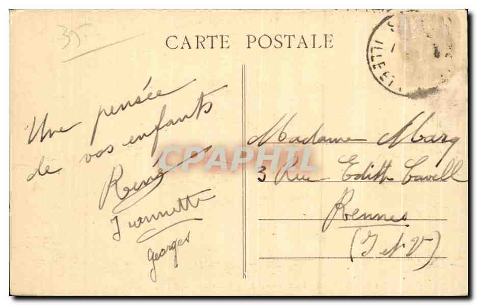 St MALO - Les Remparts - Le Môle — Côte d'Émeraude — Éditions G. F. n°3844 — Verso
