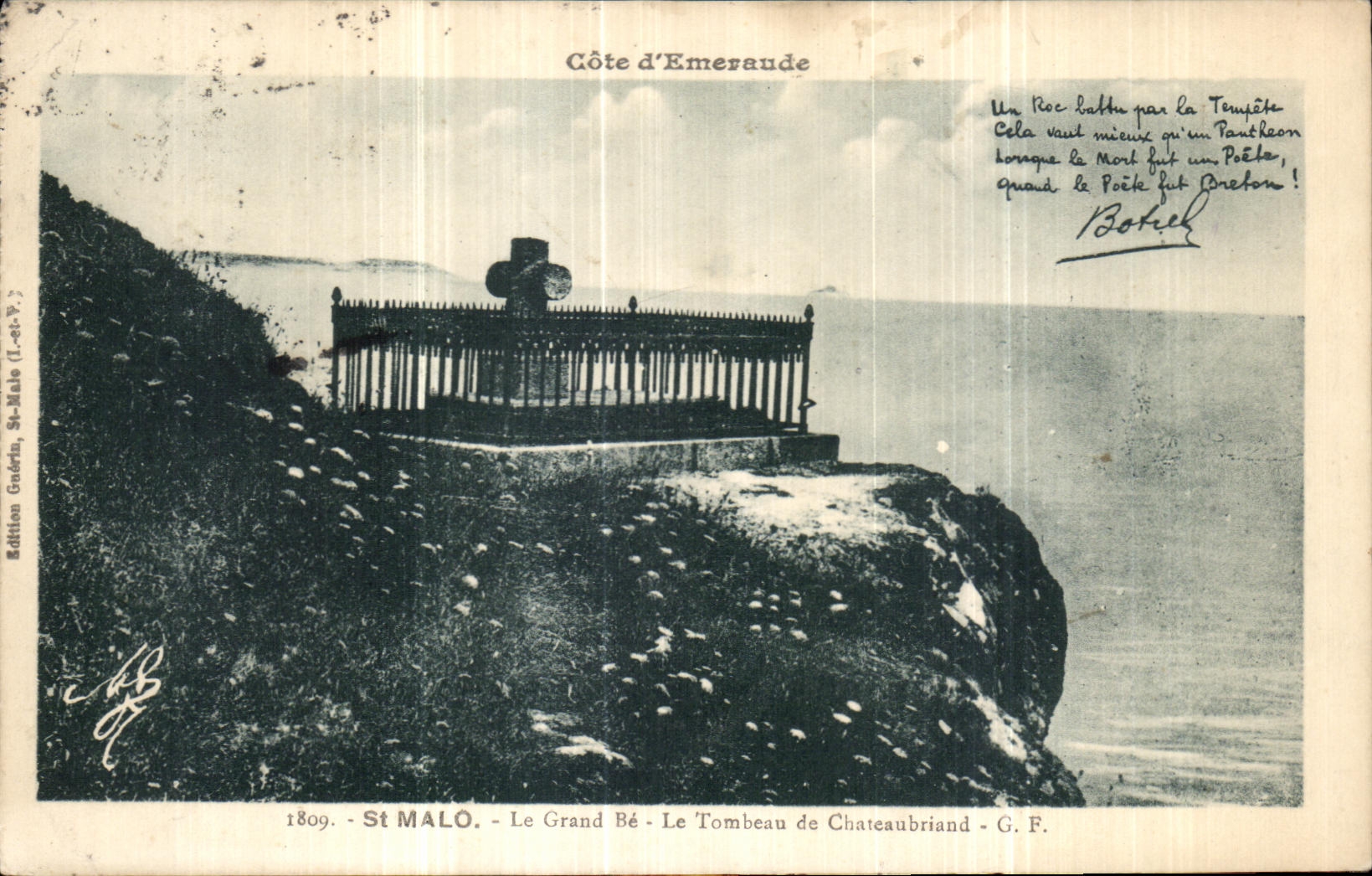 St-Malo - Le Grand Bé - Le Tombeau de Chateaubriand - G.F. Édition Générale