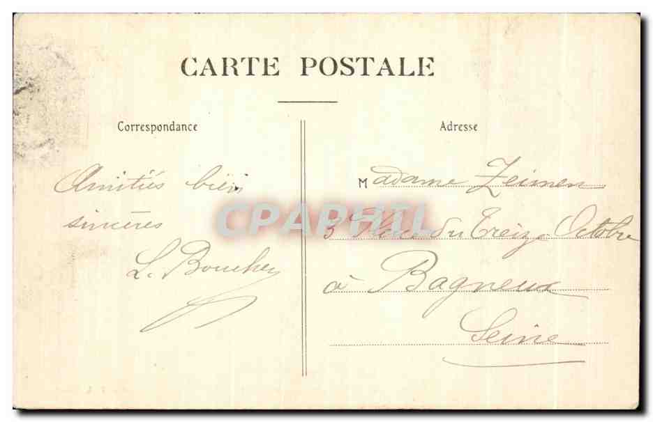 CPA Le Havre Coup de Vent D Ouest — Rückseite