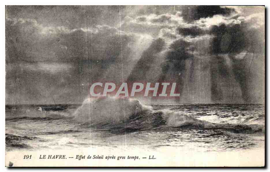 CPA Le Havre Effet de Soleil apres gros temps