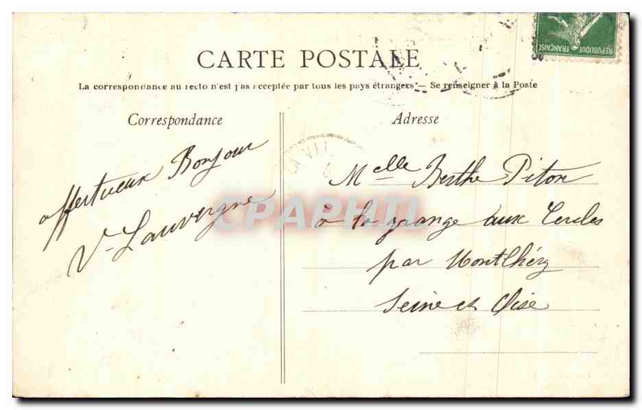CPA Le Havre Le Cap de Heve un Jour de L empete — Verso