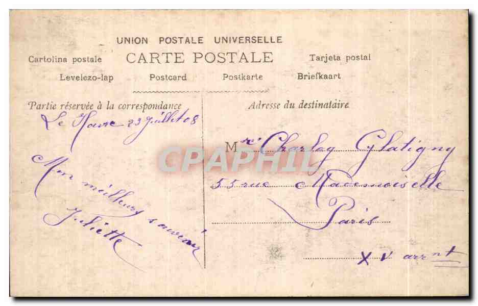 CPA St Aderesse Effet De Vague la Have — Rückseite