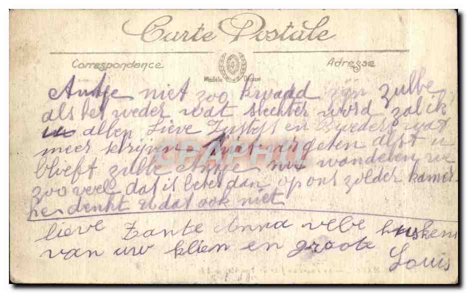 CPA Le Havre Le Phare un Jour de Tempete — Verso