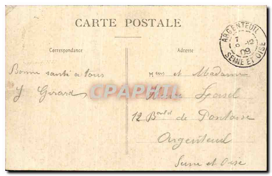 CPA Le Havre Tempete — Verso