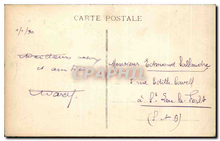 CPA La Havre Eglise Sainte Anne — Rückseite
