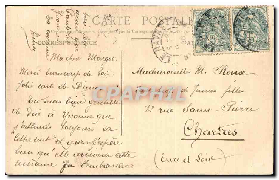 CPA Le Havre La Nouvelle Chapelle — Rückseite