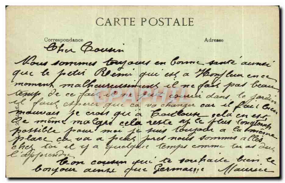 CPA Le Havre Eglise Sainte Marie — Rückseite