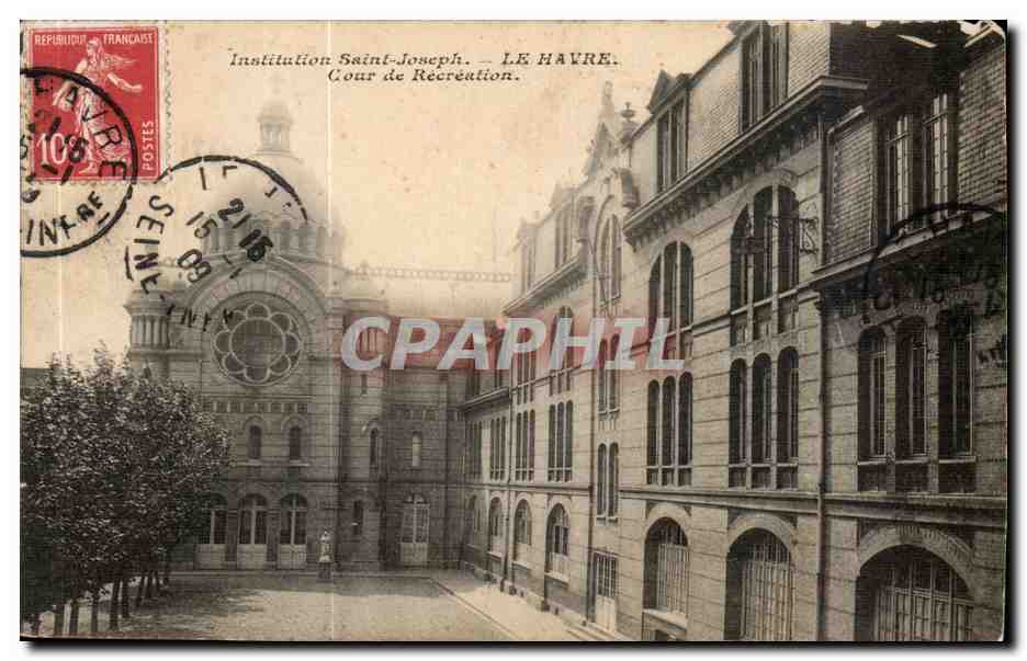 CPA Institution Saint Joseph Le Havre Cour de Recreation