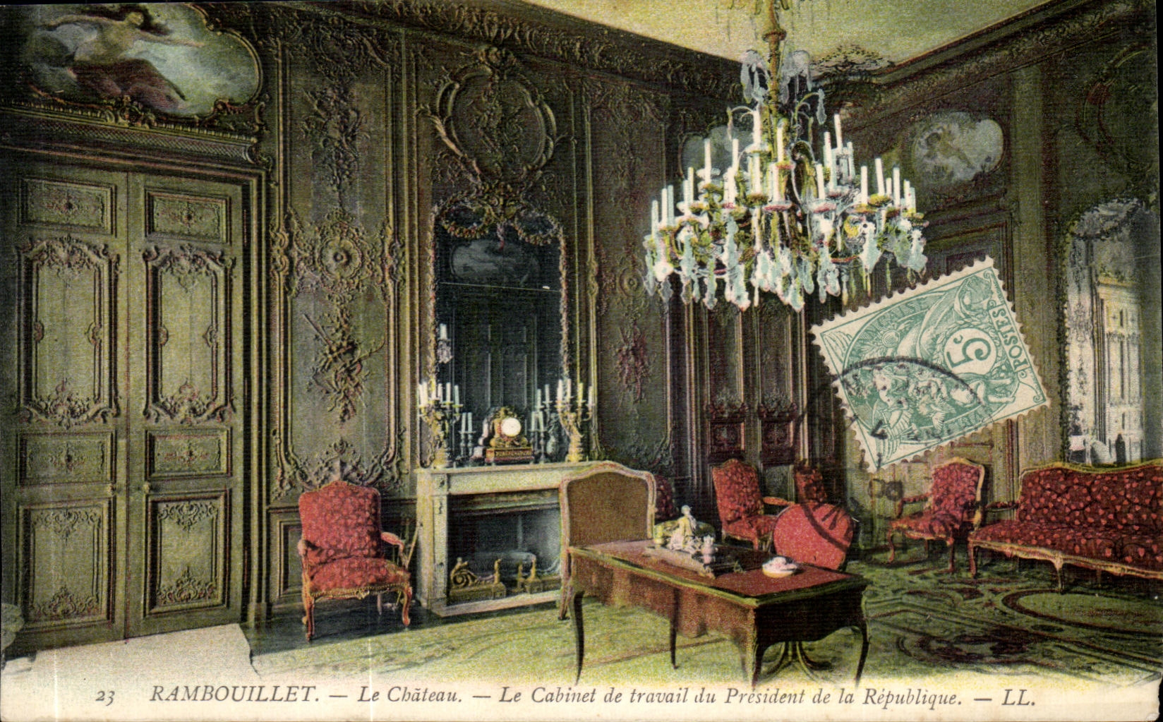 Rambouillet — Le Château — Le Cabinet de travail du Président de la République — LL.