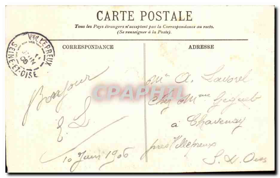 Rambouillet — Le Château — Le Cabinet de travail du Président de la République — LL. — Rückseite