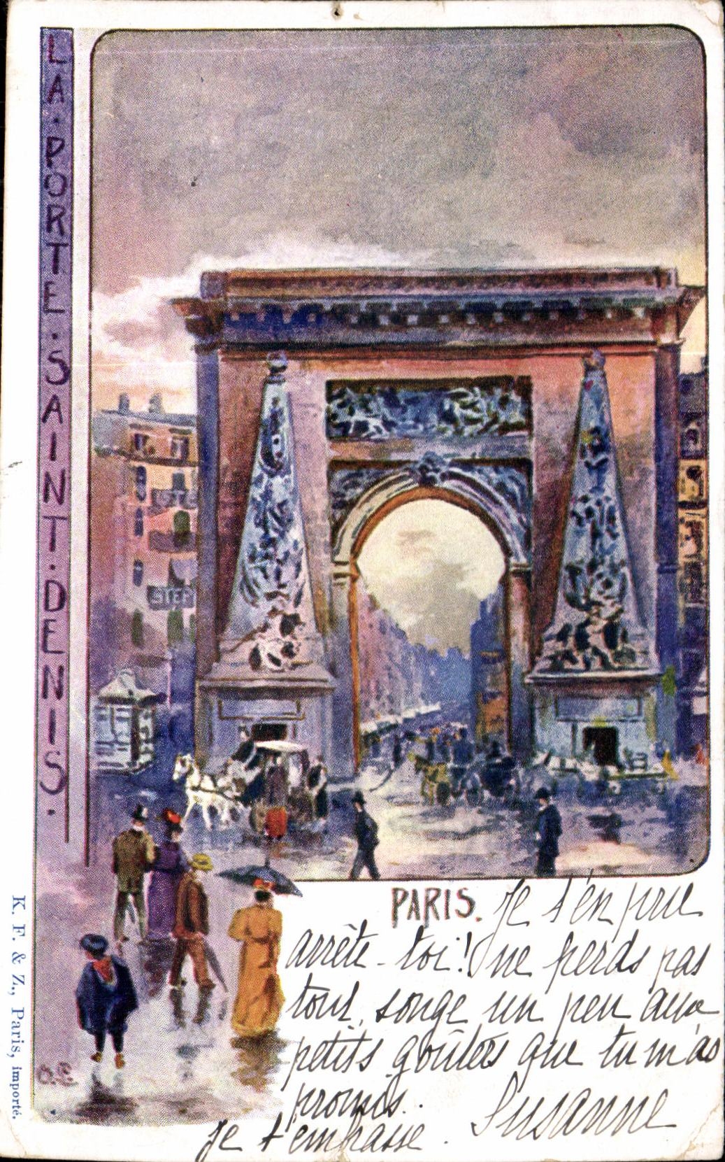 La Porte Saint-Denis — Paris — K.P. & Z., Paris, Imp. n° 17
