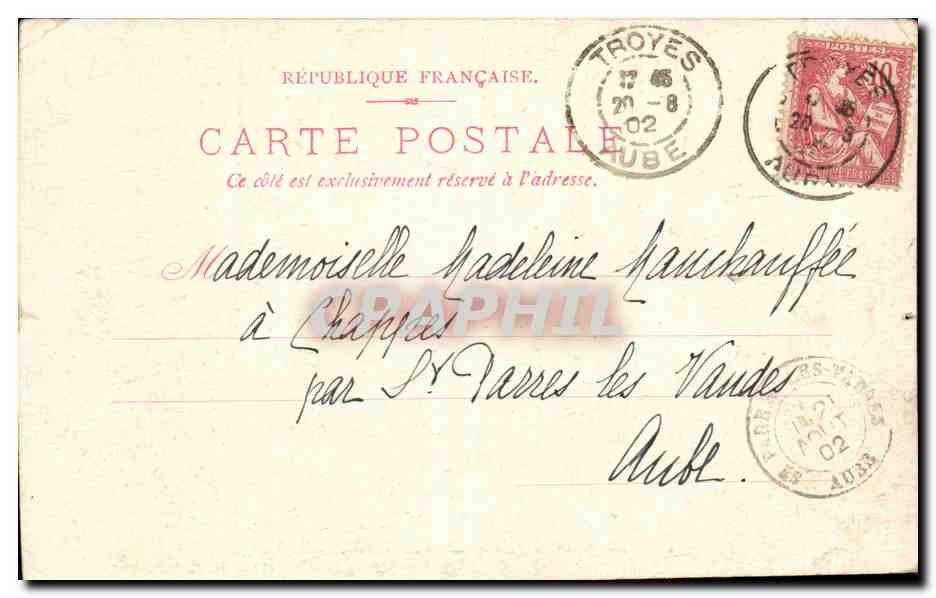 La Porte Saint-Denis — Paris — K.P. & Z., Paris, Imp. n° 17 — Verso