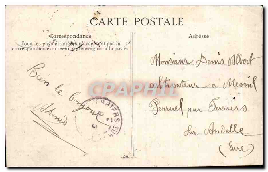 CPA Souvenir du Havre Casino et Hotel Marie Christine Henry Vivier Proprietaire — Rückseite
