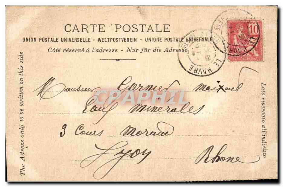 CPA Casino Hotel Marie Christine Henry Vivier Directeur Le Havre — Rückseite