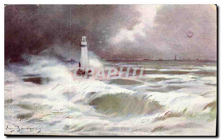 CPA Le Havre Jetee Par Un Gros Temps