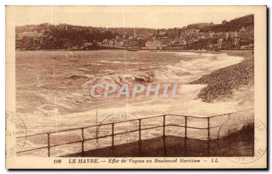 CPA Le havre Effet de Vagues au Boulevard Maritime