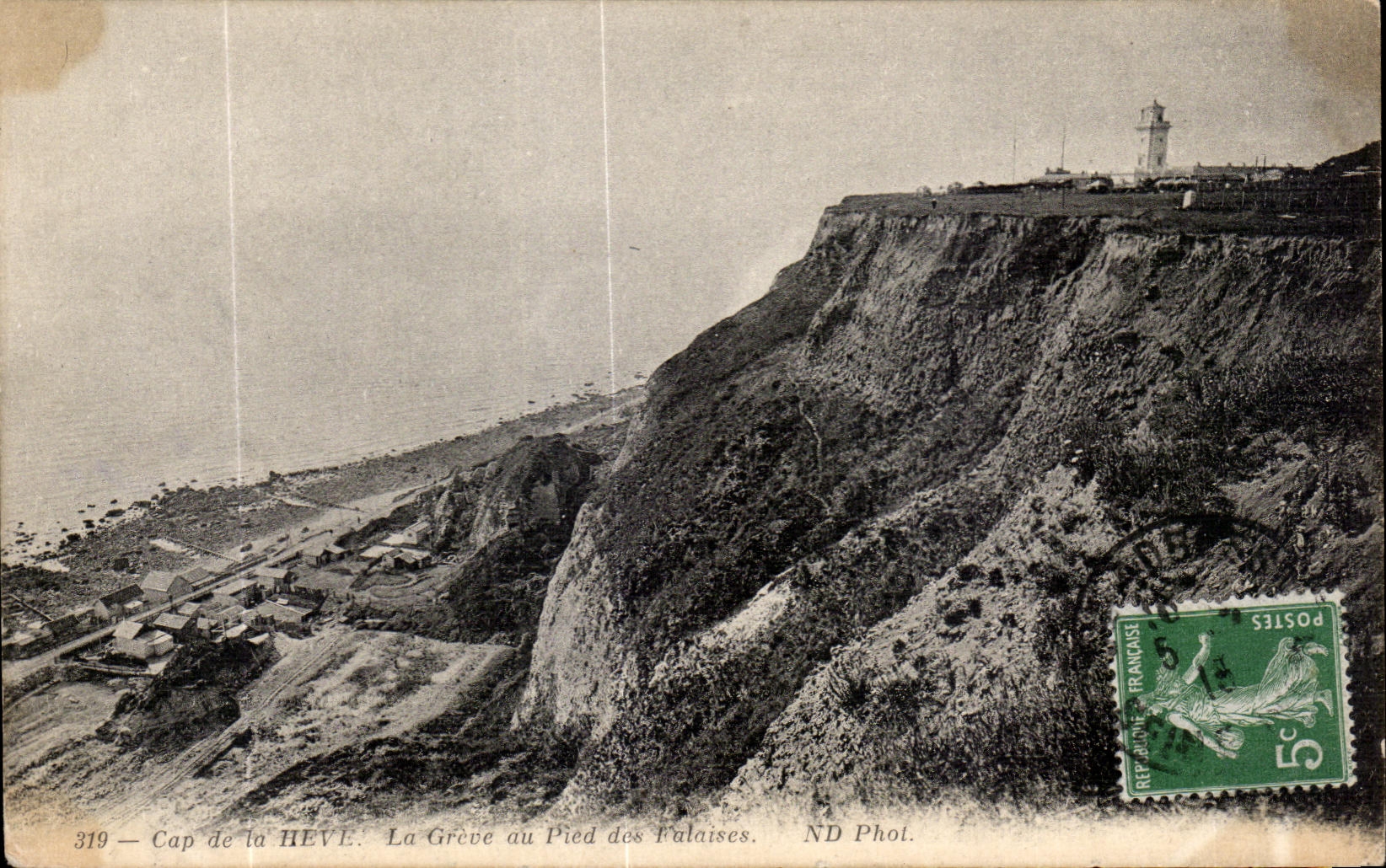 CPA Le Havre Cap de la heve La Greve du Pied des Falaises 