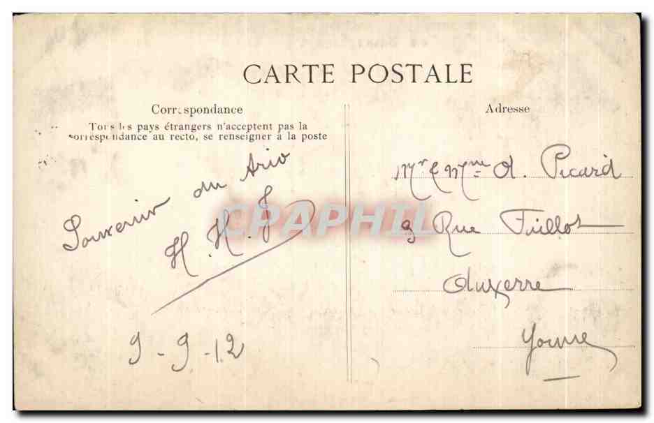 CPA Sainte Adresse Vue des Falaises et de la Heve — Rückseite