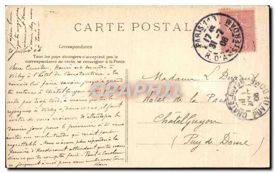 CPA La Havre les Falaises — Verso