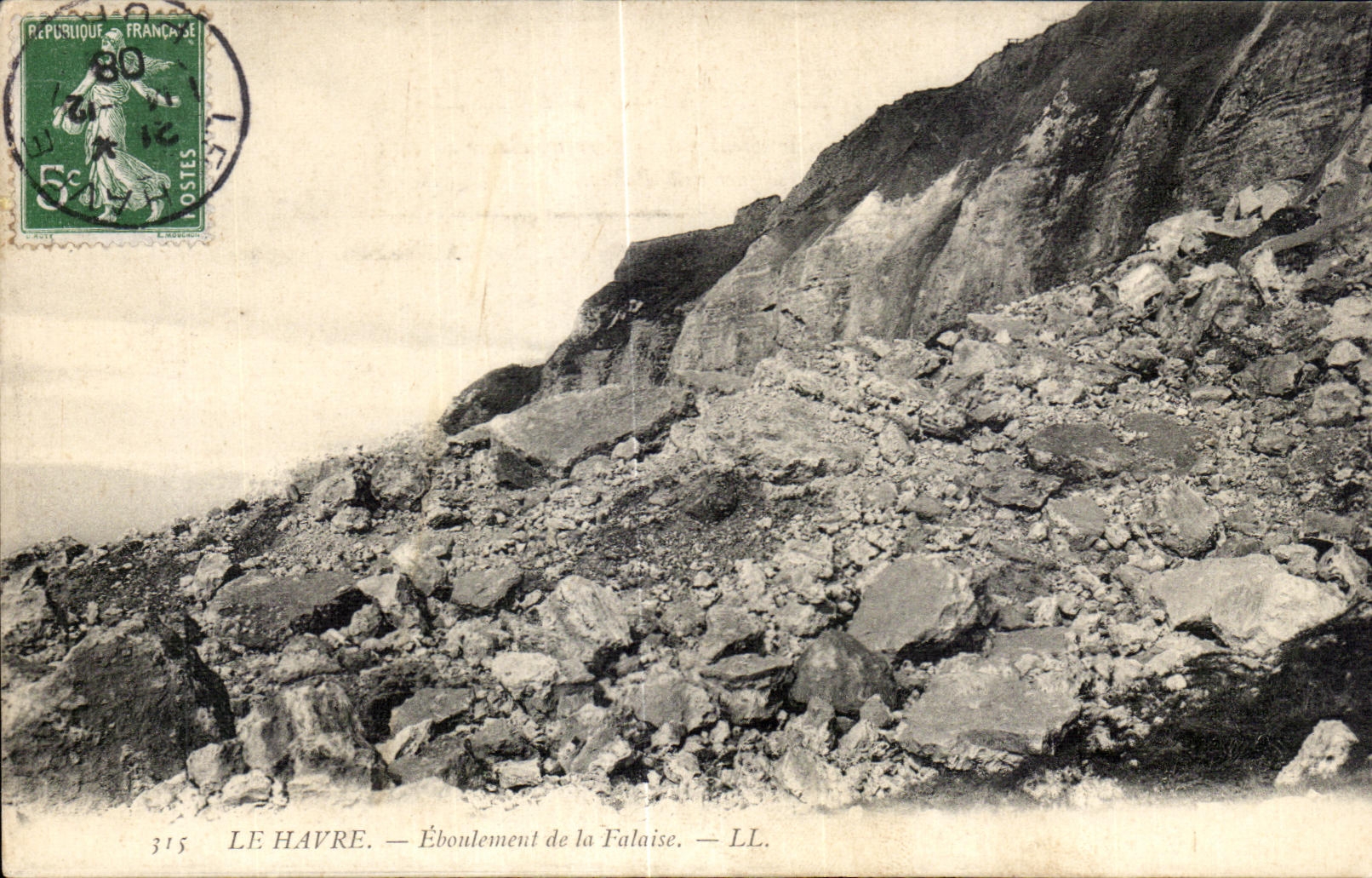 CPA Le Havre Eboulement de la Falaise