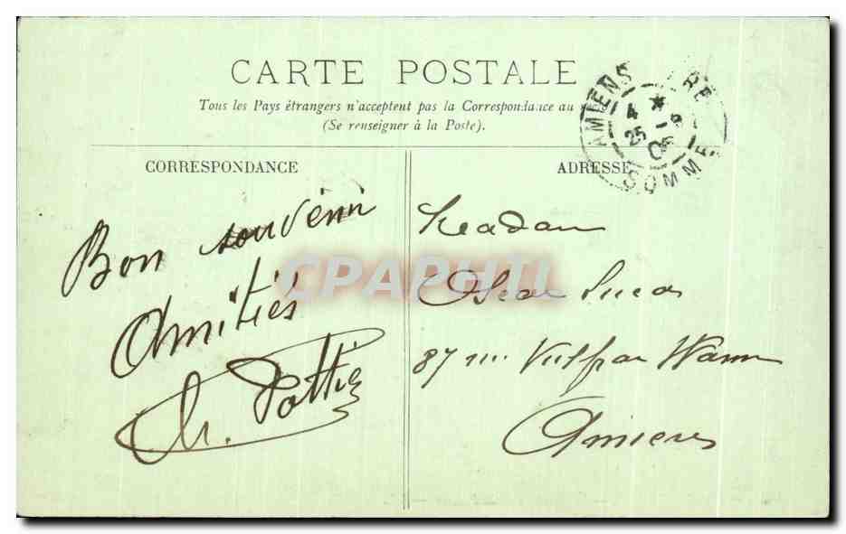 CPA Le Havre Eboulement de la Falaise — Rückseite