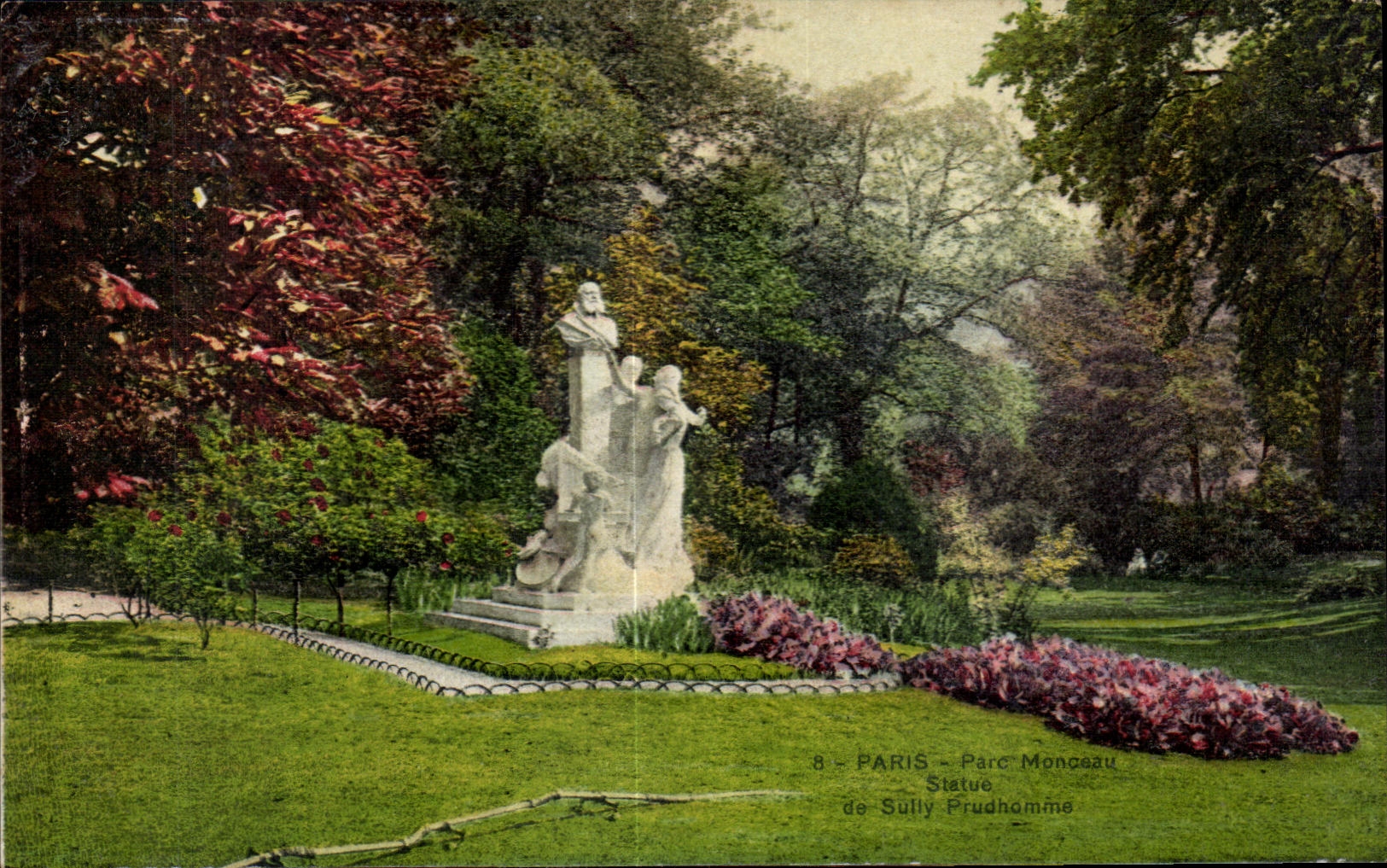 CPA Paris Parc Monceau Statue de Sully Prudhomme