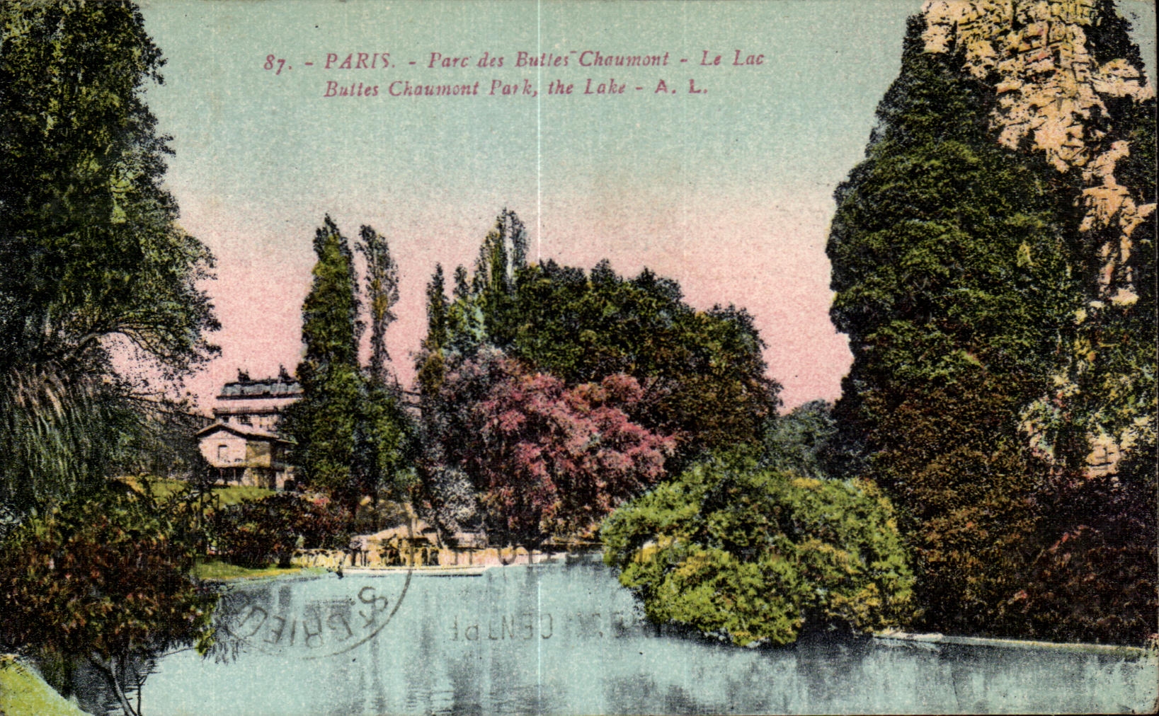 CPA Paris Parc des Buttes Chaumont La lac Buttes Chaumont Parc the Lake