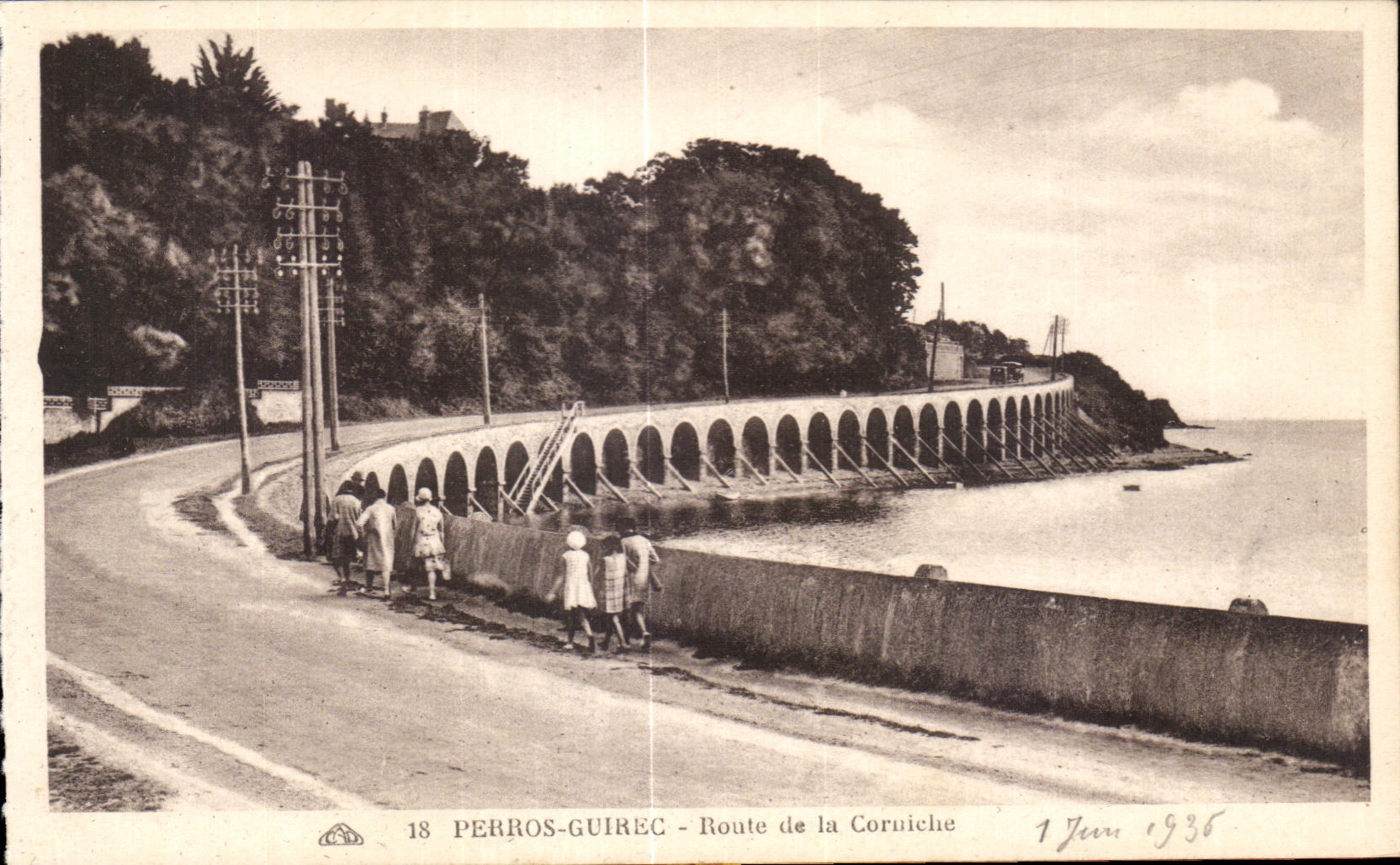 Perros-Guirec — Route de la Corniche — éditeur Aliaconne des Arts Édouardique, Strasbourg, n°18