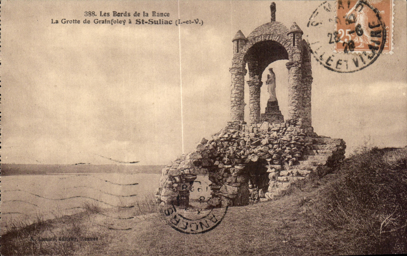 La Grotte de Grainfoley à St-Suliac (L.-et-V.) — éditeur A. Leonard, Rennes — n° 388