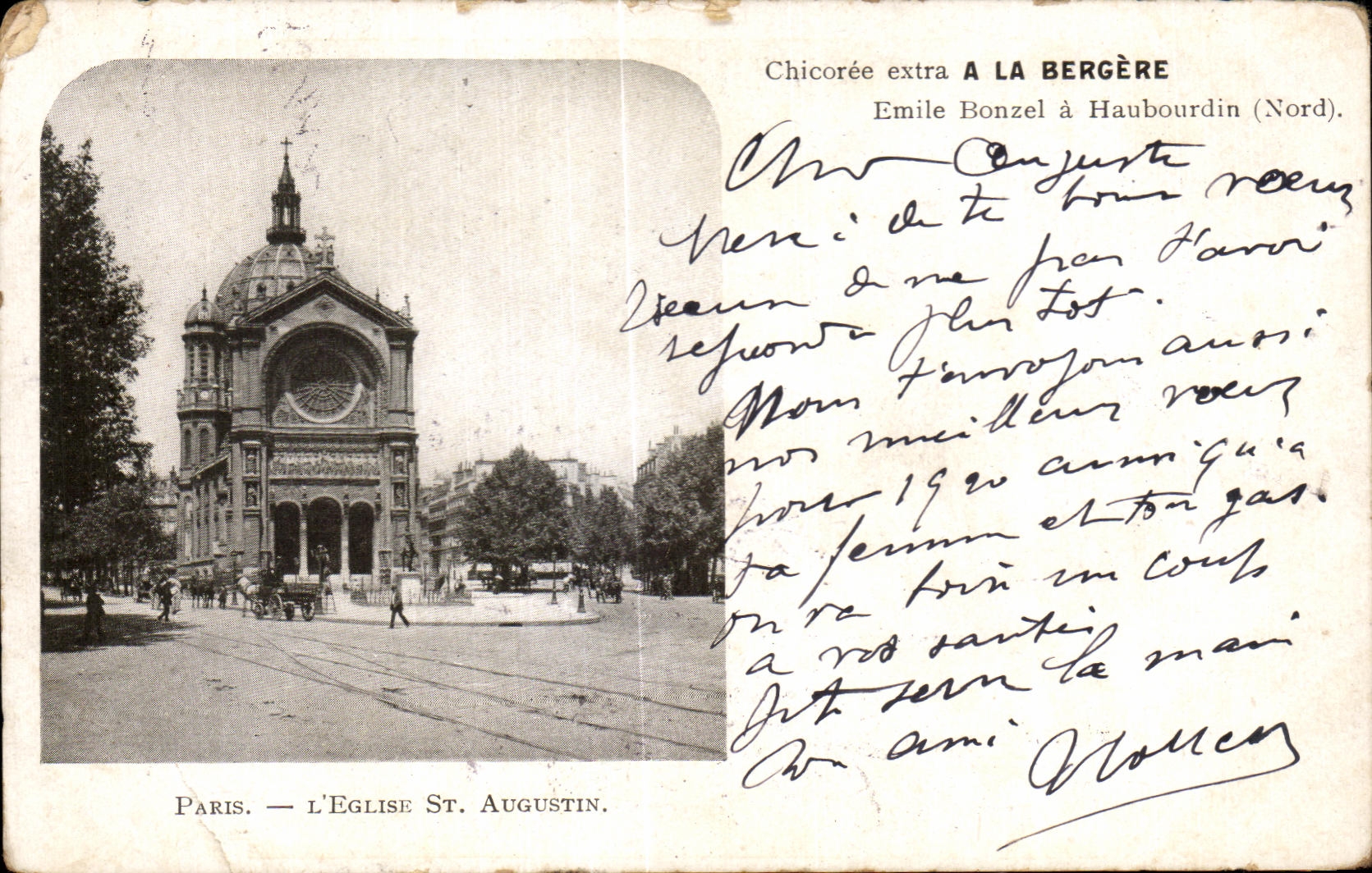 Paris — L'Église St. Augustin — Chichorée extra A LA BERGÈRE