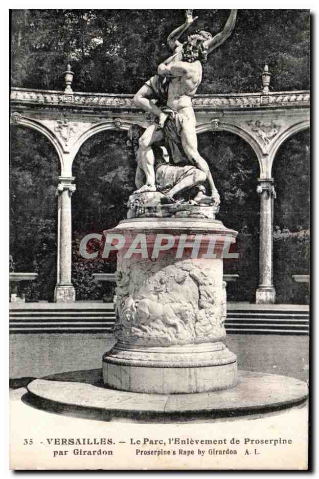 CPA Versailes Le Parc I Enlevement de Proserpine par Girardon Proserpine s Rape by Girardon