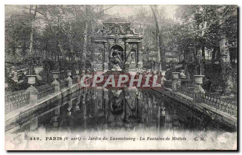 CPA Paris Jardin du Luxembourg La Fontaine de Medicis