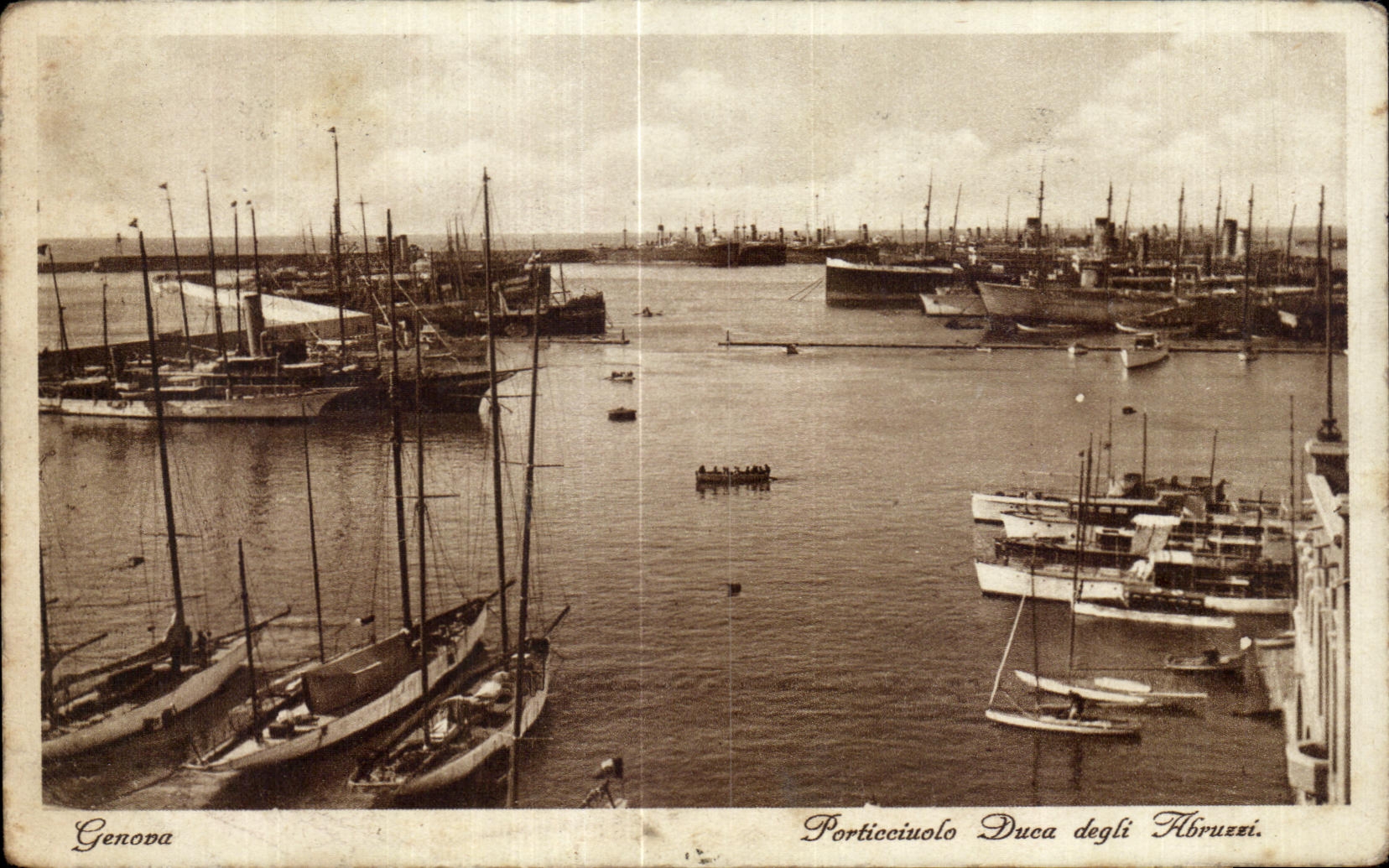 CPA Genova Porticciuolo Duea degli Abrussi Bateaux