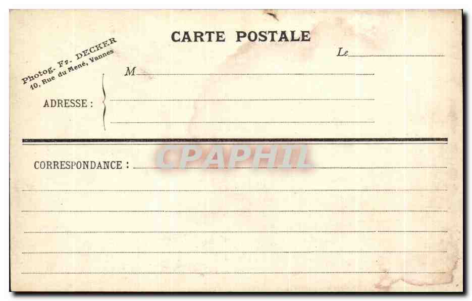 CPA Vannes La campe de la Garenne — Rückseite