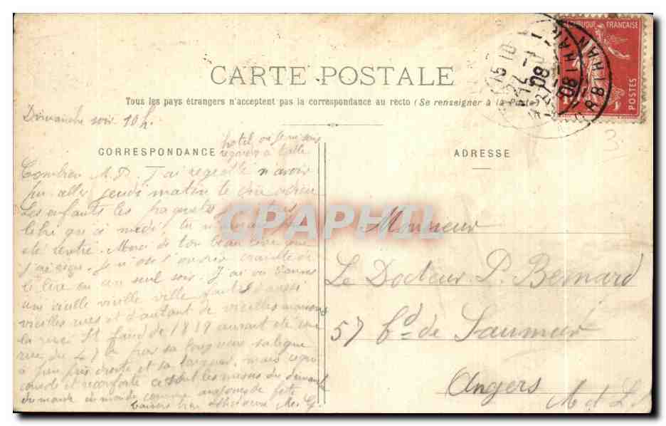 VANNES - Rue du Port et la Rabine — Collection H. Laurent, Port Louis, n° 402 — Rückseite